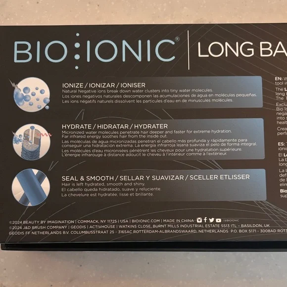 Bio Ionic Long Barrel Styler 1" Pro Curling Iron - Black - Picture 4 of 6